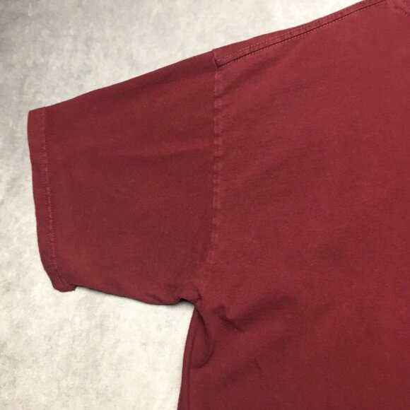 Hurley T Shirt Adult size Large Maroon Short Sleeve Mens Graphic Text Cotton Tee - Picture 12 of 13